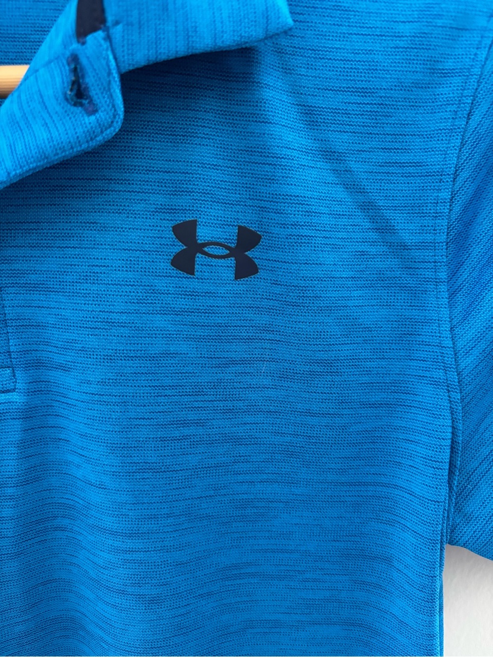Under Armour Boys Blue Performance Golf Polo Youth Large YLG Loose Fit - Picture 3 of 4